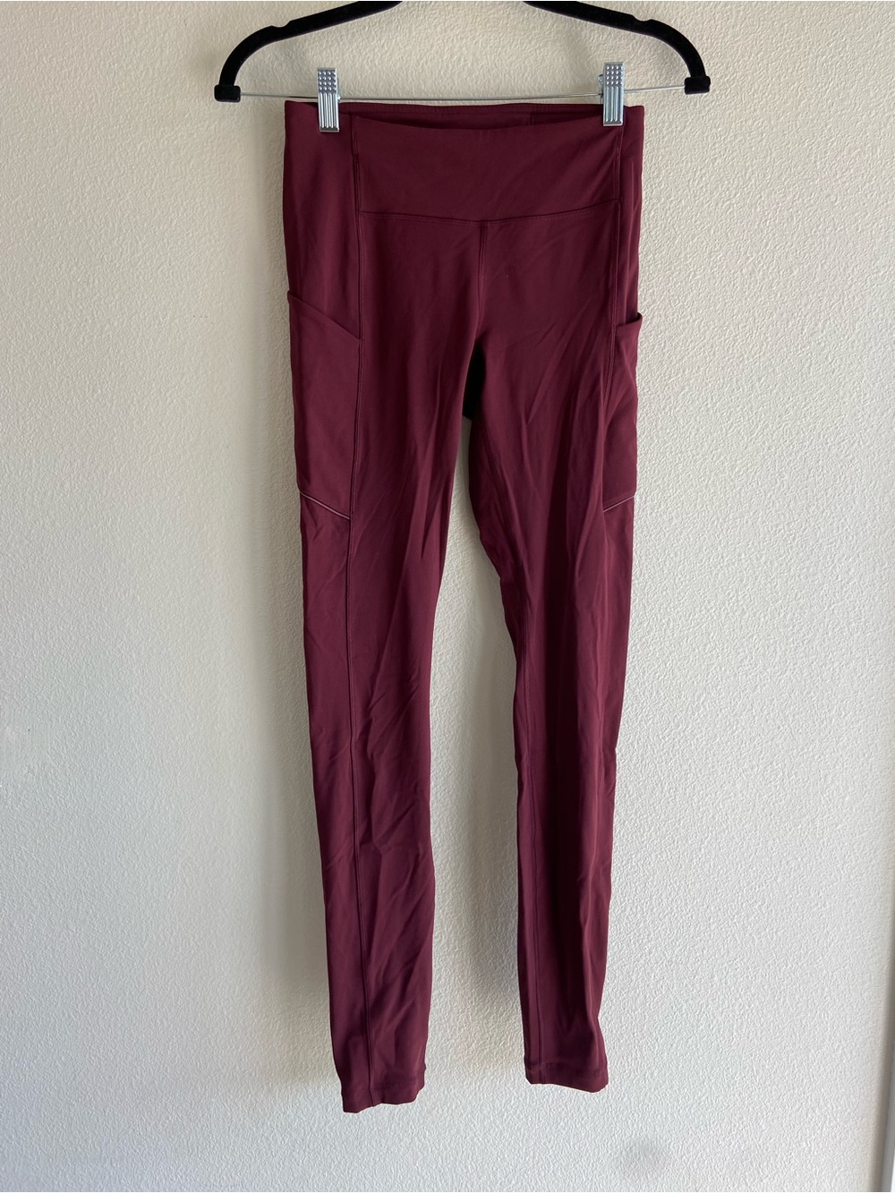 lululemon athletica speed up tights ax 4 High-Waist Burgundy Leggings Pockets - Picture 2 of 7